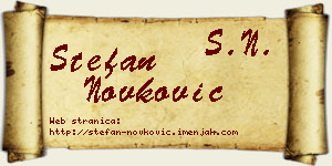 Stefan Novković vizit kartica